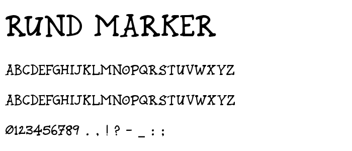 Rund Marker font